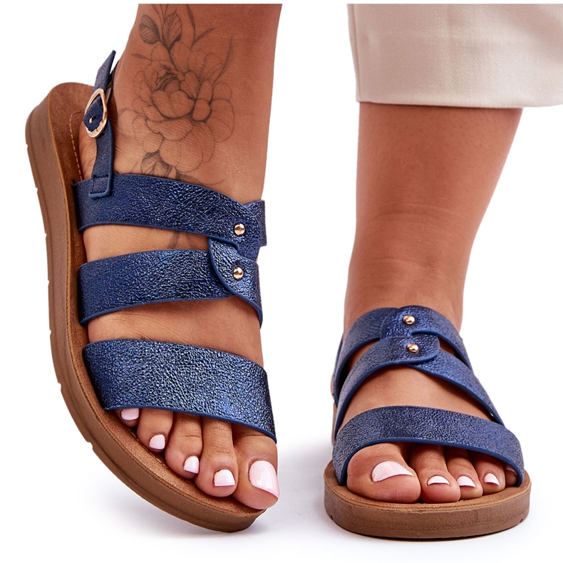 PG1 Sandali glitterati da donna Blu Catalia