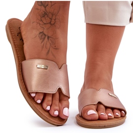 Tacchi piatti comodi da donna Pink Gold Coraline d'oro