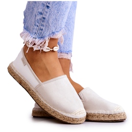 Espadrillas classiche da donna Big Star JJ274951 Bianco-Grigio