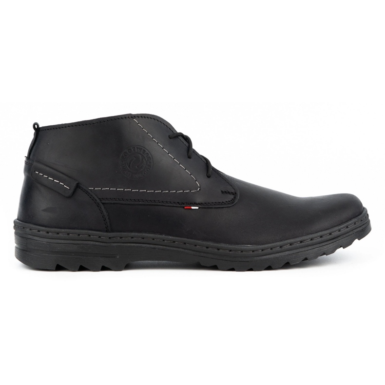 Olivier Scarpa casual da uomo in pelle 234GT nera nero