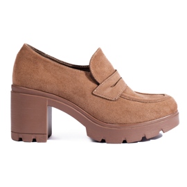 W. Potocki Scarpe con tacco alto beige scuro di Potocki