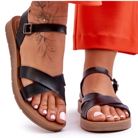Sandali in pelle da donna Classic Black Talisma nero