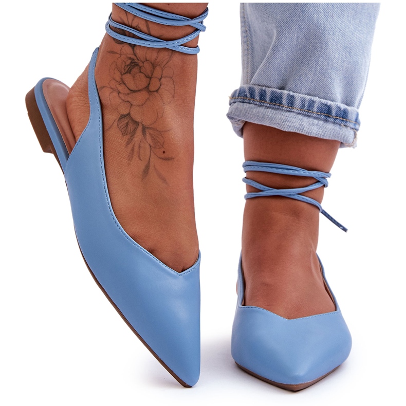 PG1 Ballerine con cinturino da donna blu Lilly Ann