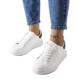 Sneakers bianche con inserto nero di Ingle bianco