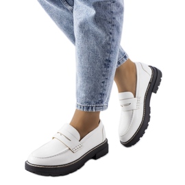 Scarpe francesine bianche con soletta in pelle di Biddie bianco