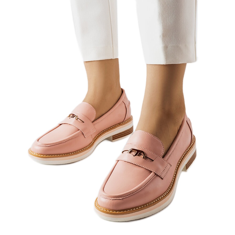 Inna Mocassini Orlanda in pelle rosa da donna