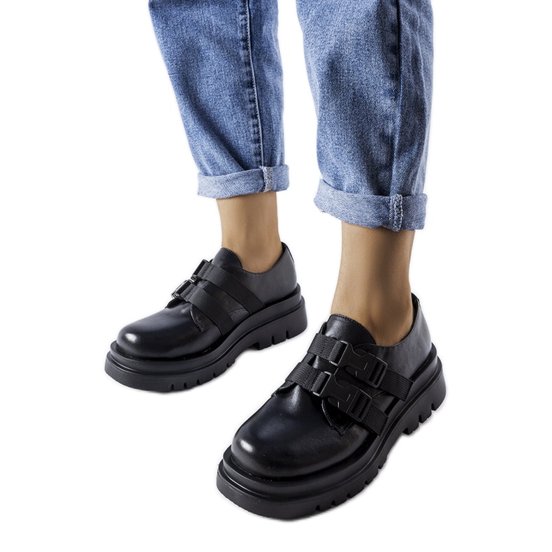 Scarpe con plateau nere di Prospero nero