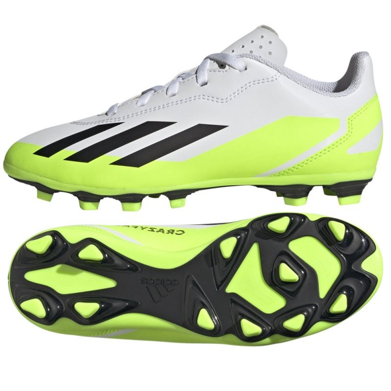 Scarpe da calcio Adidas X Crazyfast.4 FxG Jr IE1588 bianca bianca