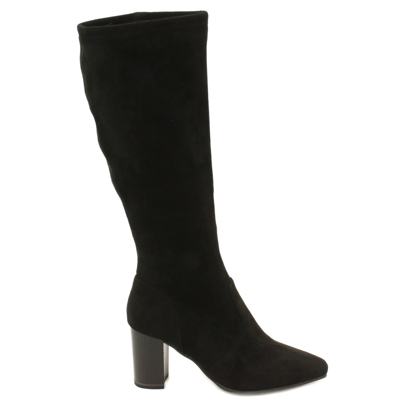 Stivali elasticizzati neri da donna Caprice 9-25520-41 044 stivali neri al ginocchio nero