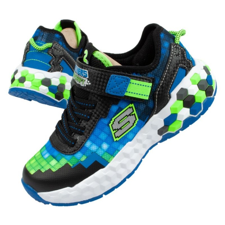 Scarpe Skechers Minecraft Led Jr 402204L/BBLM multicolore