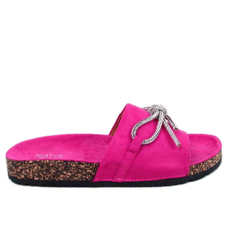 Pantofole in sughero con strass Dietz Fucsia rosa
