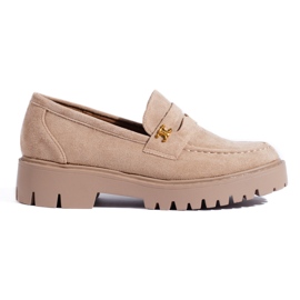 Scarpe da donna classiche in camoscio beige chiaro di Shelovet