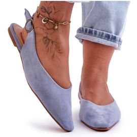 PS1 Ballerine da donna in camoscio blu Kenra