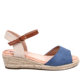Sandali espadrillas con zeppa Eakes blu