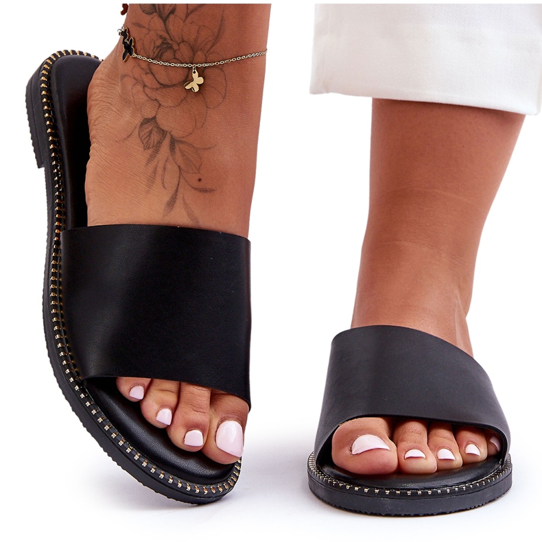 Pantofole Afrodite nere da donna classiche nero