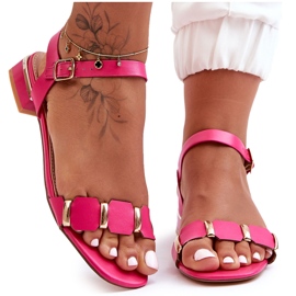 Sandali Donna Con Cinturino Decorativo Piatto Fucsia Adissa rosa