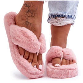 Pantofole di pelliccia da donna Pantofole Elma rosa
