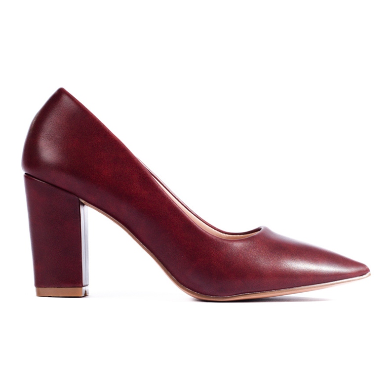 Décolleté tacco bordeaux Shelovet rosso