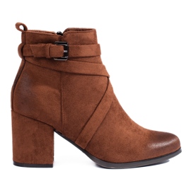 Stivali da donna in camoscio marrone di Shelovet