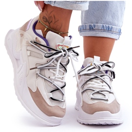 Scarpe Sportive con Plateau in Pelle Bianche Sifel bianco