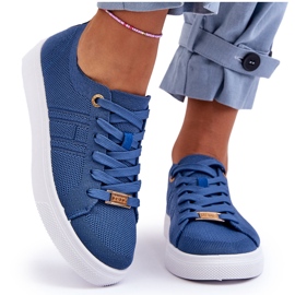 PE1 Sneakers stringate da donna Blu Etna