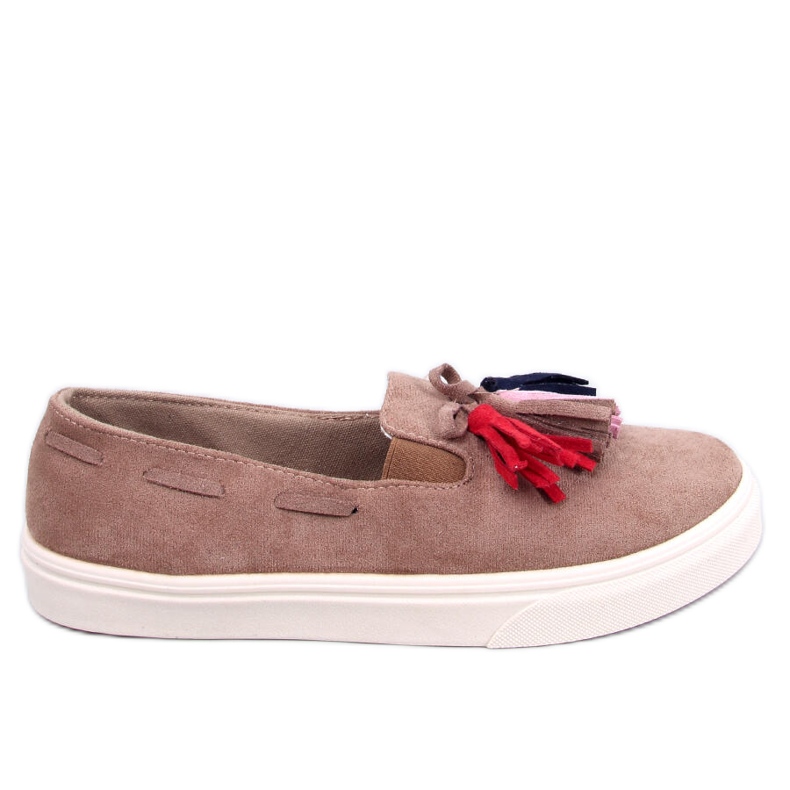 Sneakers Salma Khaki con frange beige