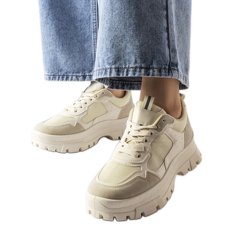 Chunky sneakers beige di Mikeladze