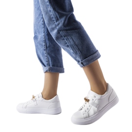 Sneakers bianche e oro 2JO-YD41633-01 Oro bianco