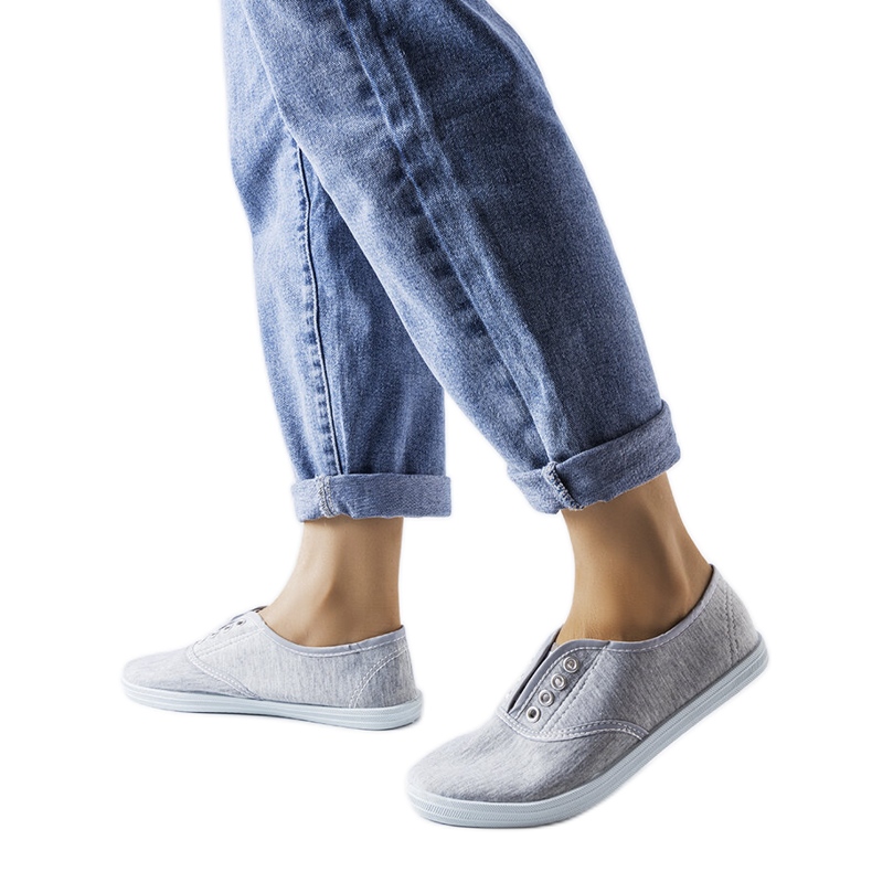 Sneaker slip-on in tessuto grigio di Vilma