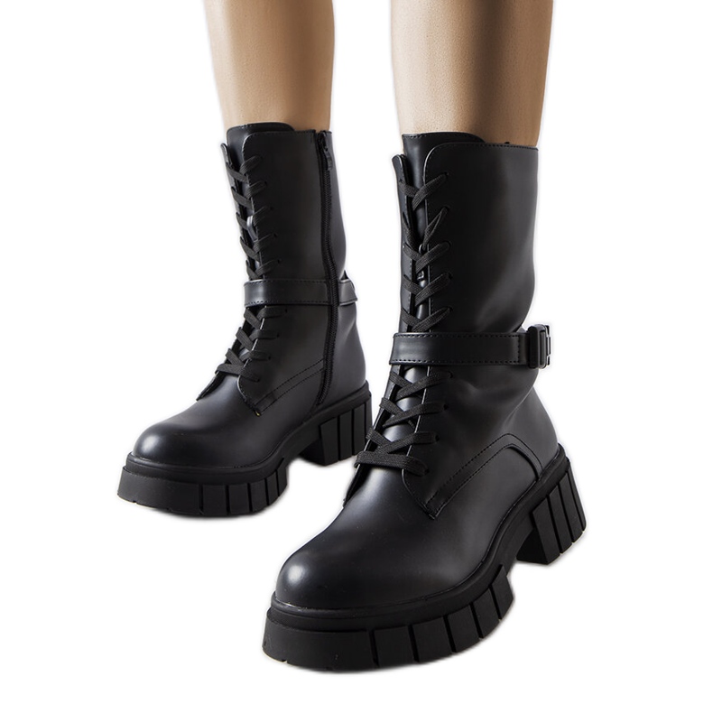 Stivali da lavoro stringati neri di Rive nero
