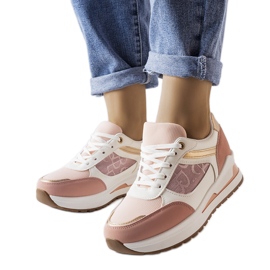 Sneakers rosa con inserto fantasia di Genovesee
