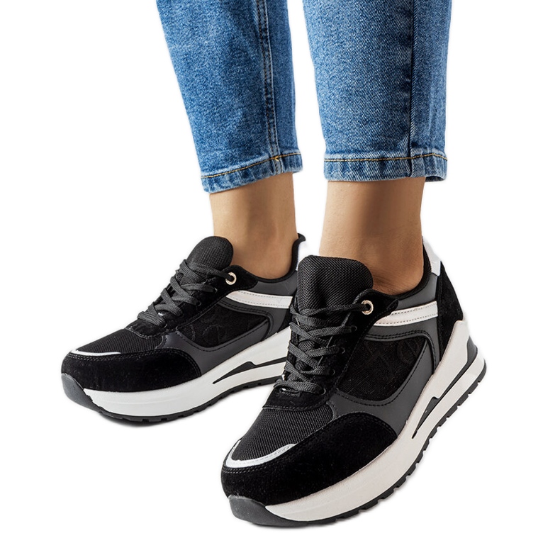 Inna Sneakers nere con inserto Genovesee nero