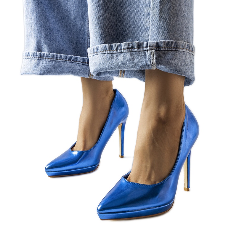 Kristin tacchi a specchio blu