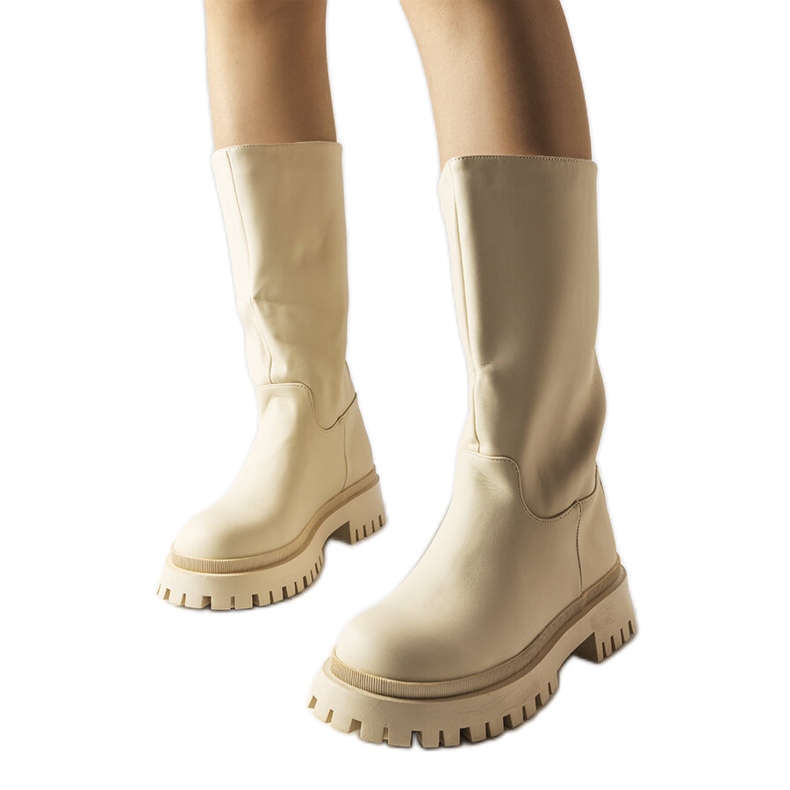 Stivaletti Hollie beige opachi