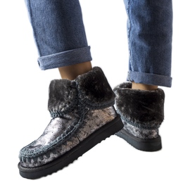 Stivali isolanti Eskimo grigio metallizzato di Maggi