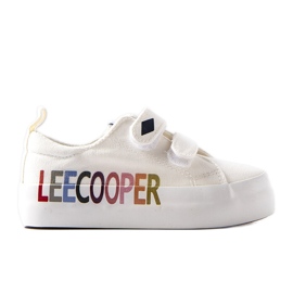Scarpe da ginnastica bianche con velcro per bambini Lee Cooper bianco