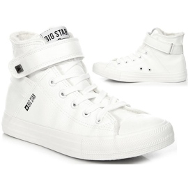 Scarpe da ginnastica isolate alte bianche Big Star V274541F bianco