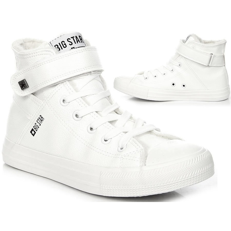 Scarpe da ginnastica isolate alte bianche Big Star V274541F bianca