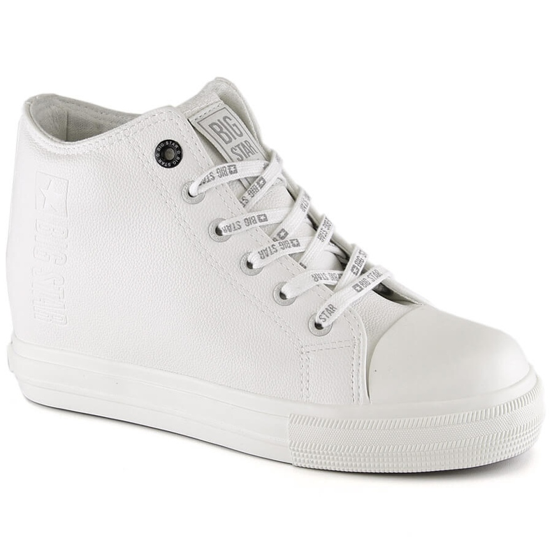 Sneakers da donna sulla zeppa bianca Big Star EE274128