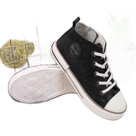 Sneakers da bambino in ecopelle nera Big Star II374003 nero