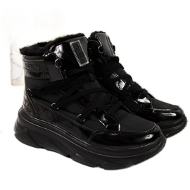 Stivali da neve neri con plateau da donna Big Star II274311 nero