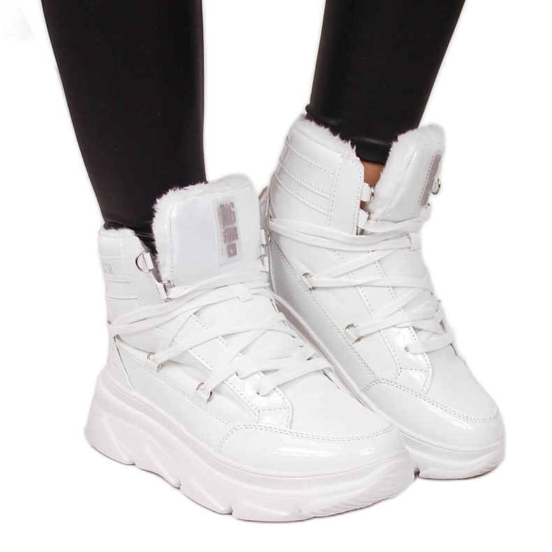 Doposci da donna sulla piattaforma bianco Big Star II274463 bianca