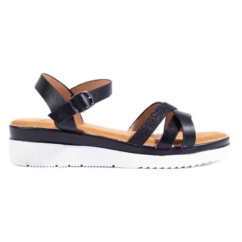 Sandali Shelovet neri con plateau nero