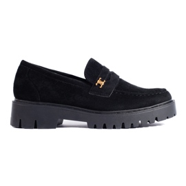Classiche scarpe Shelovet da donna in camoscio nero