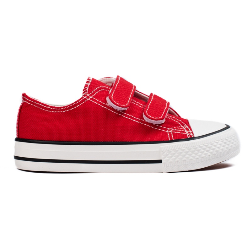 Sneakers rosse da bambino con velcro Shelovet rosso