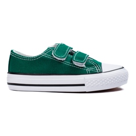 Sneakers verdi da bambino con velcro Shelovet verde