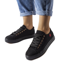 Sneaker in tessuto nero di Descoteaux