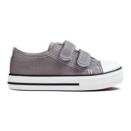 Sneakers da bambino con velcro grigio Vico