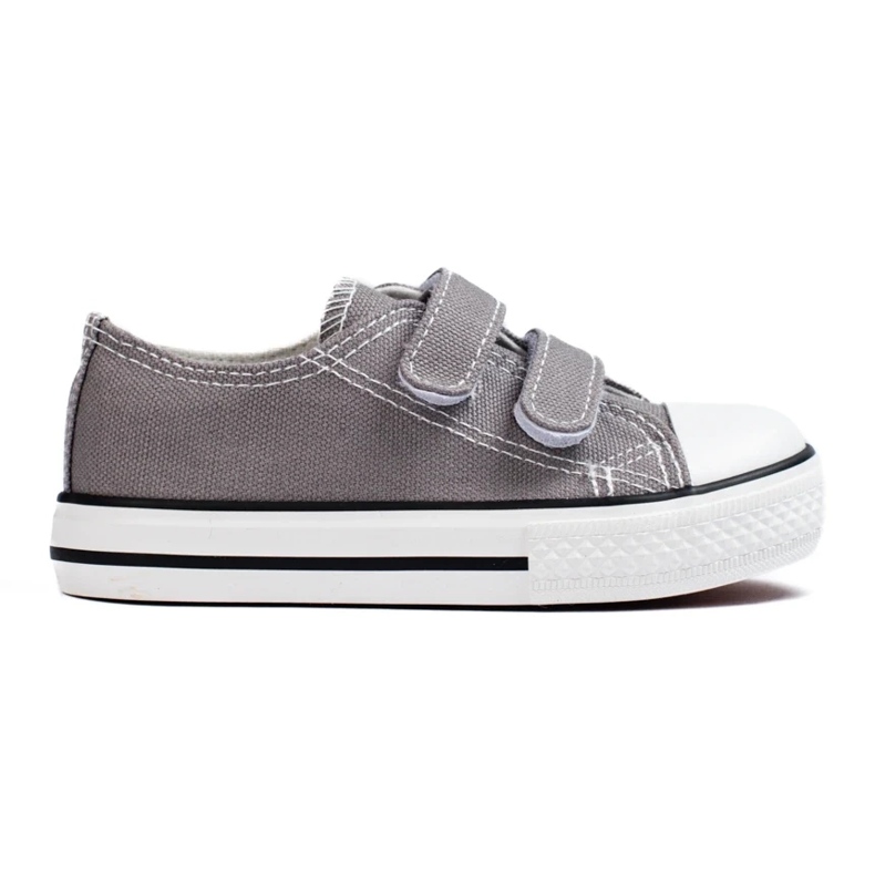 Sneakers da bambino con velcro grigio Vico