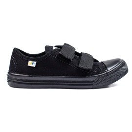 SHELOVET Sneakers da bambino nere con velcro 3F nero